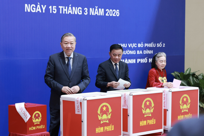 Tổng Bí thư Tô Lâm thực hiện quyền bầu cử, góp phần lan tỏa tinh thần Ngày hội toàn dân -2