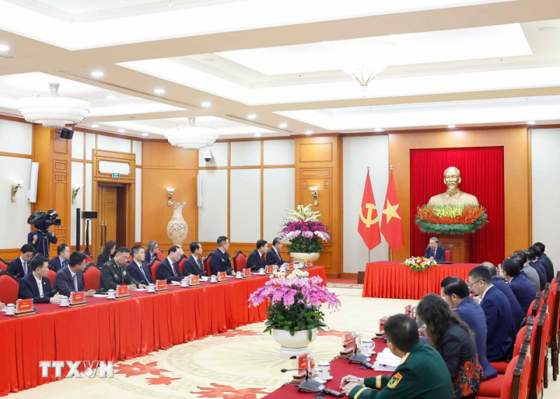 Tổng Bí thư tiếp các Bộ trưởng Trung Quốc nhân dịp Đối thoại chiến lược 3+3 -0