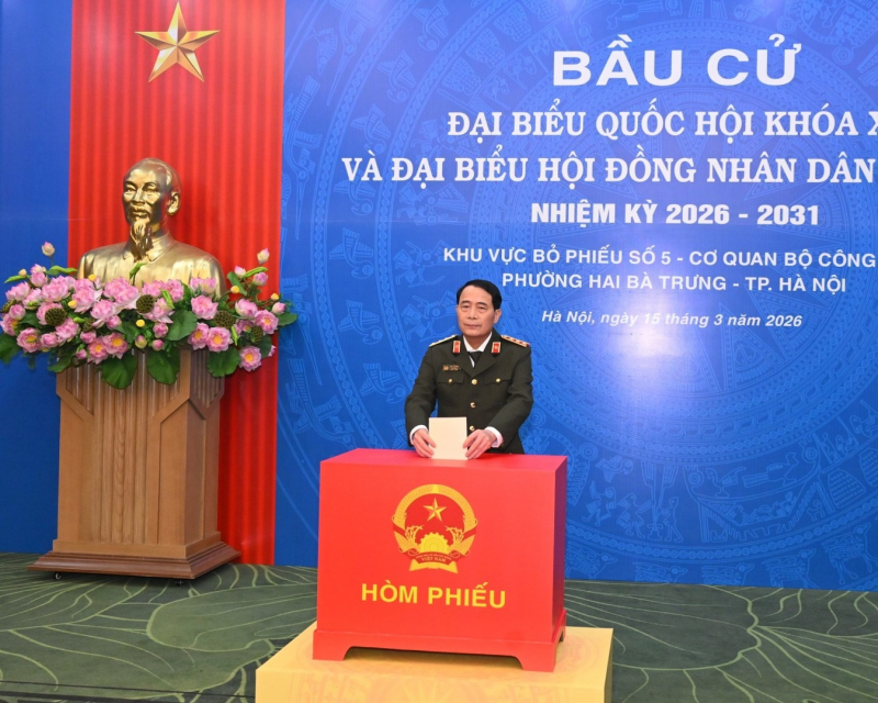 MPS leaders cast votes for deputies to the 16th National Assembly and People’s Councils -0