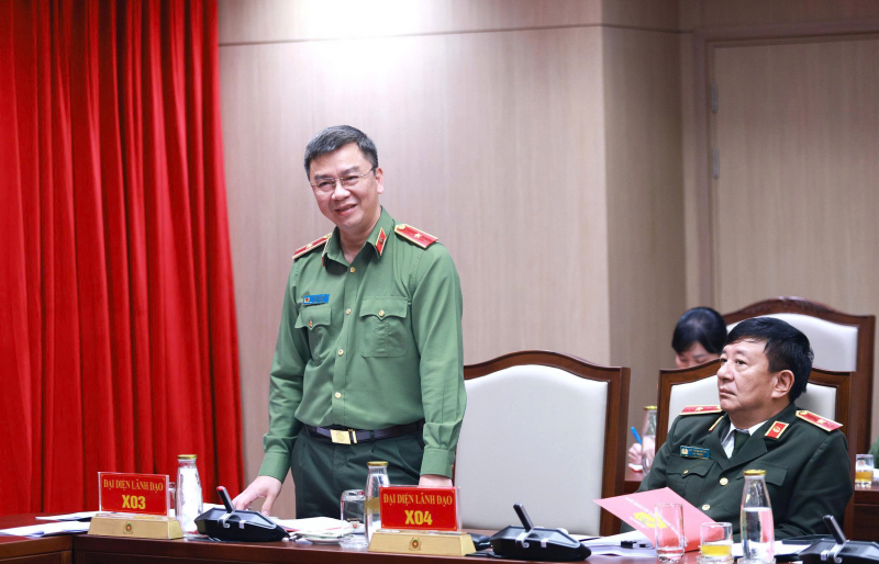 Đoàn kiểm tra, giám sát số 04 của Bộ Chính trị làm việc với Đảng bộ Công an Trung ương -1