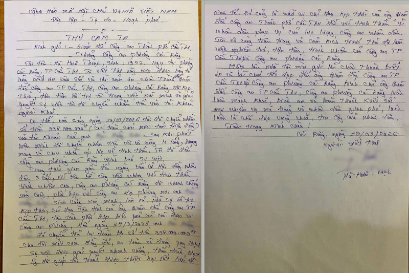 Công an phường hỗ trợ người dân nhận lại gần 1 tỷ đồng chuyển knhầm -0