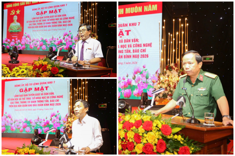 Quân khu 7 gặp mặt các cơ quan thông tấn, báo chí đầu Xuân Bính Ngọ 2026  -1