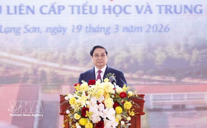 Party chief, PM attend groundbreaking ceremony for inter-level boarding schools -0