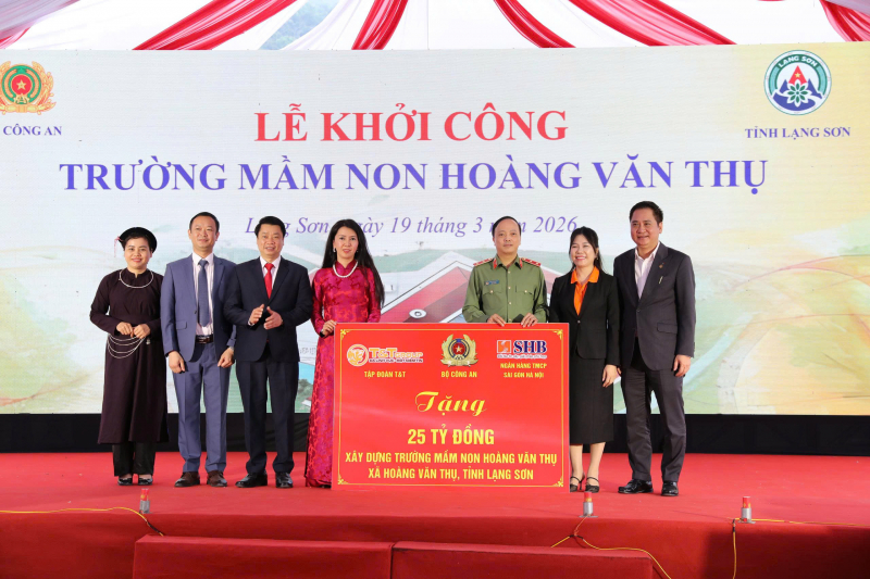 Bộ Công an phát động lễ khởi công xây dưng Trường Mầm non Hoàng Văn Thụ tại  xã biên giới tỉnh Lạng Sơn -0