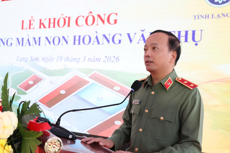 Bộ Công an phát động lễ khởi công xây dưng Trường Mầm non Hoàng Văn Thụ tại  xã biên giới tỉnh Lạng Sơn -0