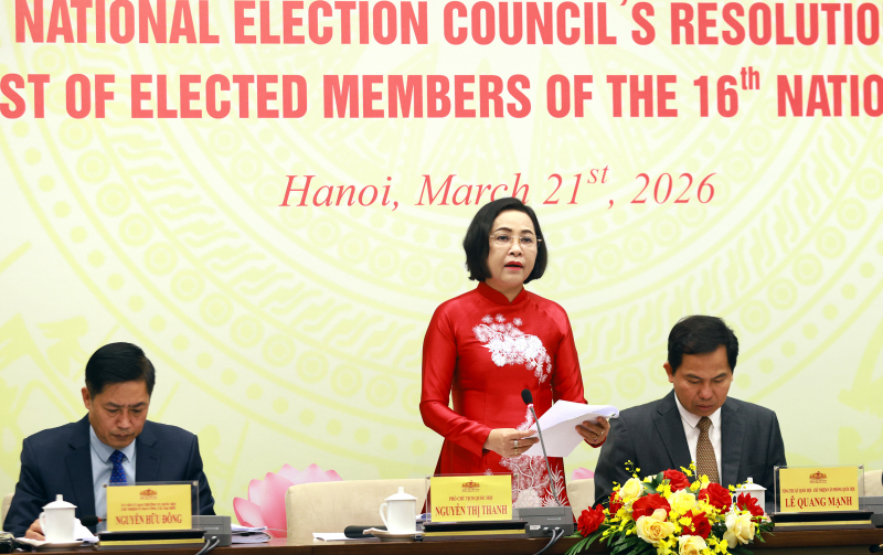 Công bố Nghị quyết của Hội đồng bầu cử Quốc gia về kết quả bầu cử và danh sách những người trúng cử đại biểu Quốc hội khóa XVI -0