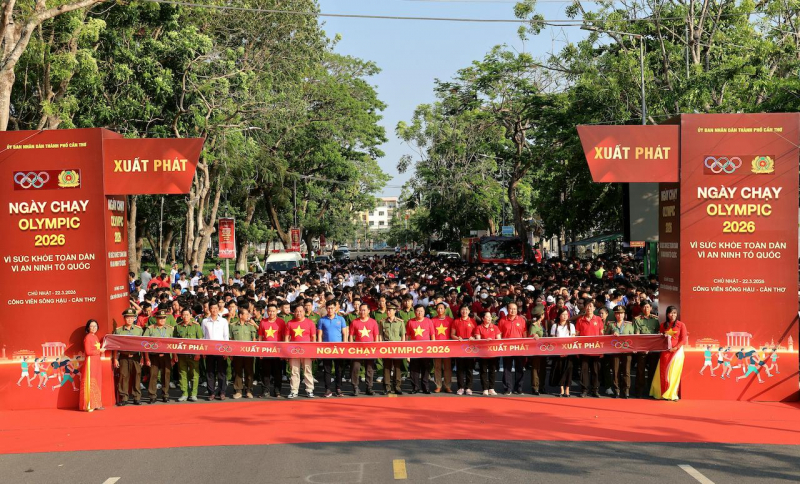 Miền Tây Nam bộ sôi nổi “Ngày chạy Olympic: Vì sức khỏe toàn dân - Vì an ninh Tổ quốc” -0