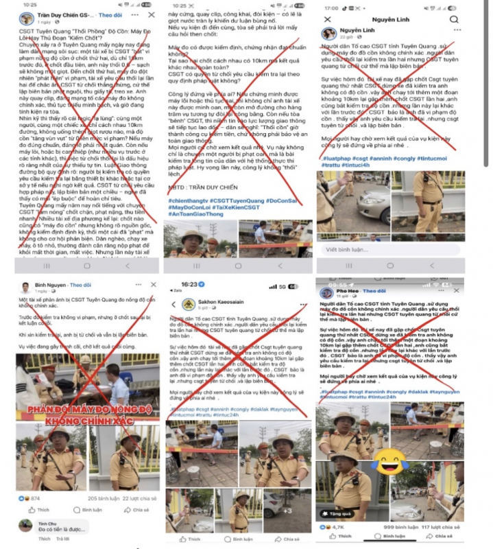 Chuyển cơ quan điều tra vụ 3 đối tượng bịa đặt, vu khống CSGT để trốn tránh xử lý nồng độ cồn -0