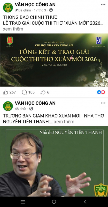Các thi phẩm về người chiến sĩ Công an tạo điểm nhấn độc đáo cho Cuộc thi thơ “Xuân mới” -0