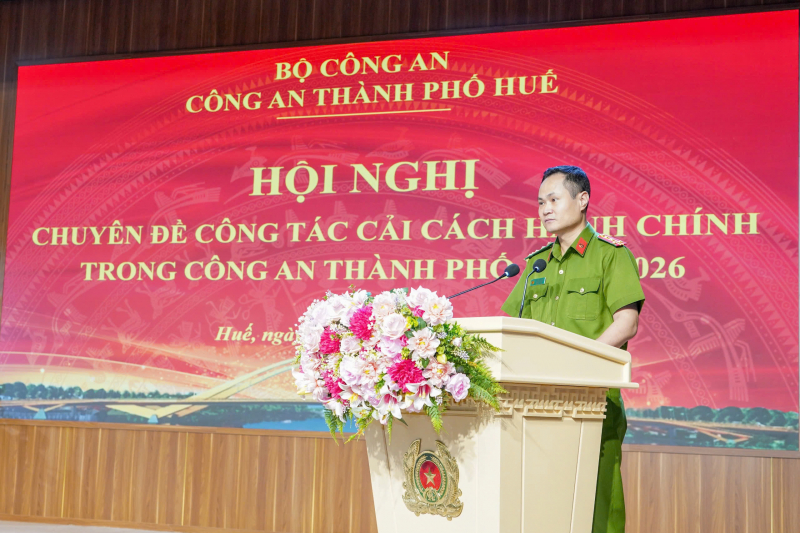 Công an TP Huế tăng cường cải cách hành chính, nâng cao hiệu quả phục vụ nhân dân  -0