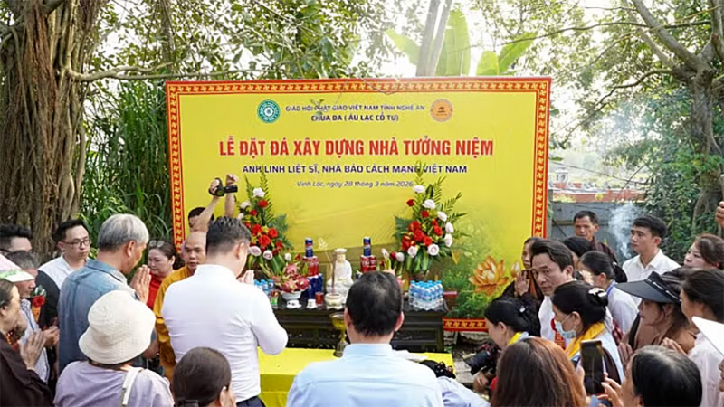 Khởi công xây dựng Chùa Da ở Nghệ An, nơi thờ tự hơn 500 nhà báo-liệt sĩ -0