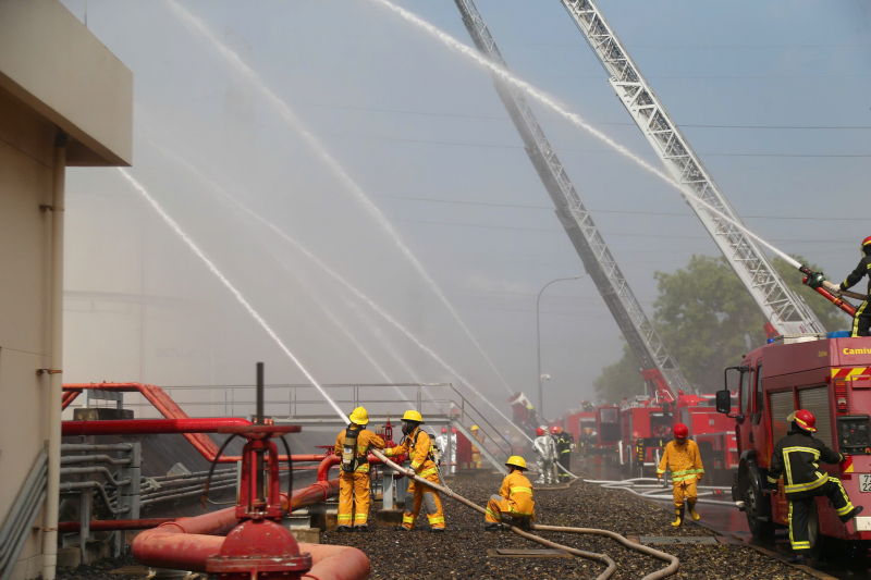 Diễn tập ngăn ngừa cháy nổ ở Công ty Nhiệt Điện Phú Mỹ -0