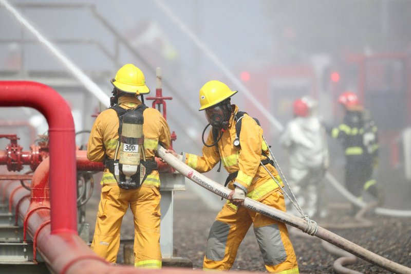 Diễn tập ngăn ngừa cháy nổ ở Công ty Nhiệt Điện Phú Mỹ -0