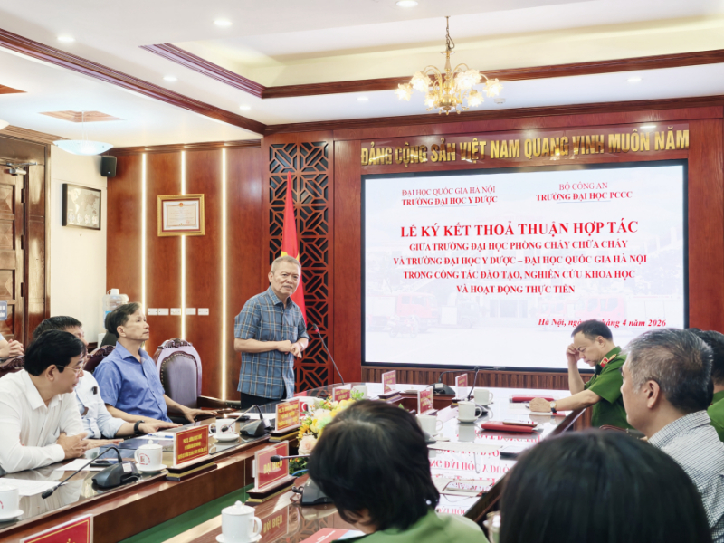 Trường Đại học PCCC và Đại học Y Dược ký kết thỏa thuận hợp tác -0