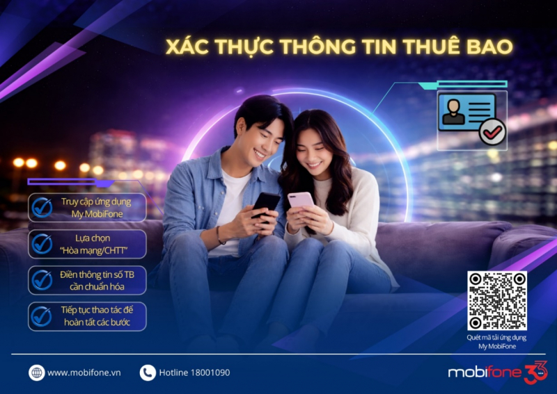 MobiFone hướng dẫn khách hàng xác thực thông tin thuê bao nhanh chóng, thuận tiện -0