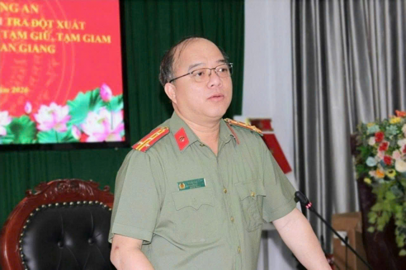 Thanh tra Bộ Công an công bố quyết định thanh tra đột xuất tại Công an tỉnh An Giang -0