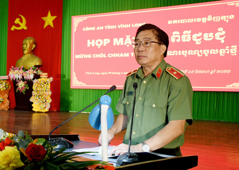 Công an Vĩnh Long họp mặt mừng Tết cổ truyền Chôl Chnam Thmây năm 2026 -0