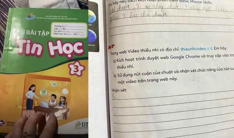 Công an vào cuộc “Vở bài tập Tin học lớp 3” chứa website “đen” -0