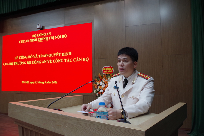 Phó Giám đốc Công an tỉnh Nghệ An đến nhận công tác và giữ chức vụ Phó Cục trưởng Cục An ninh chính trị nội bộ -0