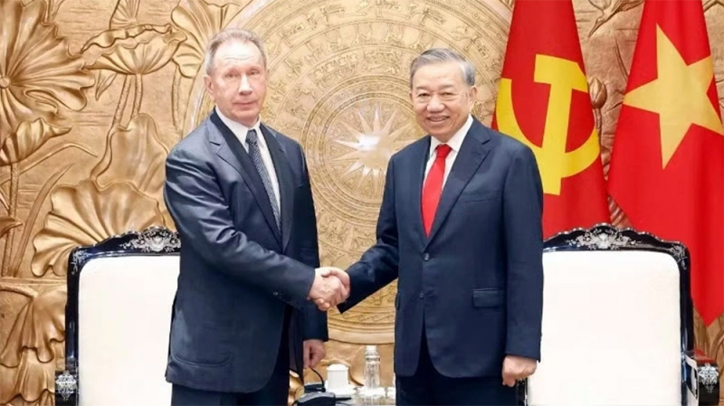 Tổng Bí thư, Chủ tịch nước tiếp Giám đốc Cơ quan Vệ binh Quốc gia Liên bang Nga -0