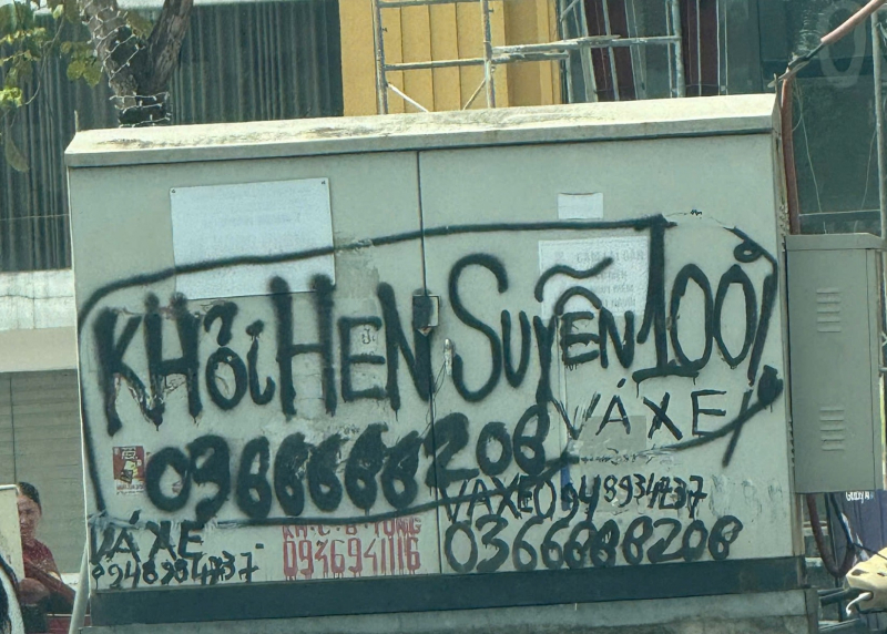 Xịt sơn quảng cáo, bán thuốc giả gán công dụng “100% khỏi hen suyễn” -0