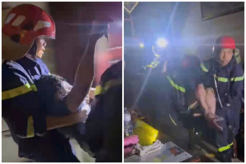 Đại úy Công an băng mình qua lửa dữ, cứu cháu bé 13 tháng tuổi thoát khỏi hỏa hoạn -1