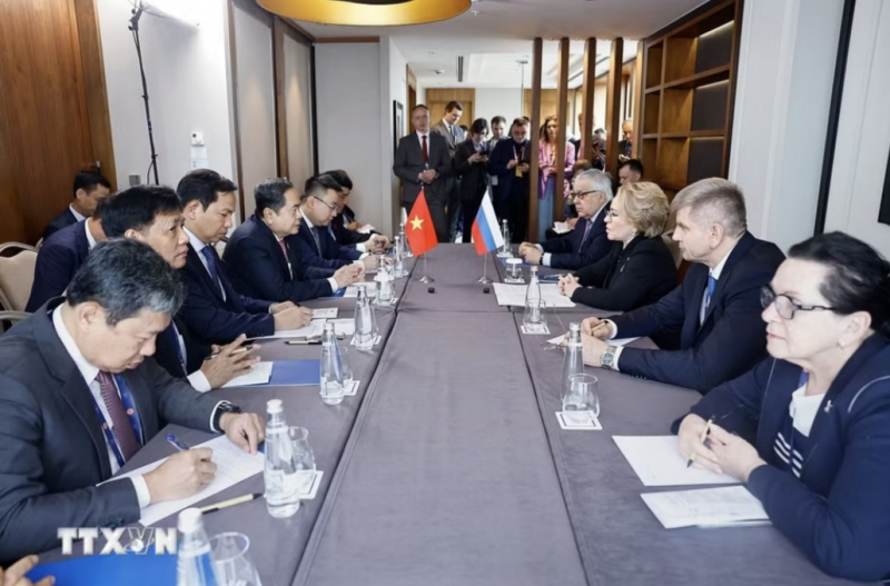 Chủ tịch Quốc hội Trần Thanh Mẫn hội kiến Chủ tịch Thượng viện Bỉ và Chủ tịch Hội đồng Liên bang Nga -0