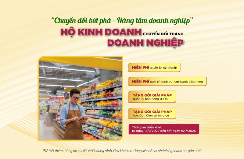 Agribank đồng hành cùng hộ kinh doanh: Kê khai thuế dễ dàng – Chuyển đổi doanh nghiệp vững vàng -0