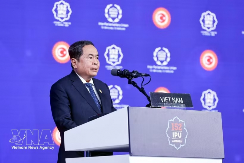 Vietnam's top legislator addresses general debate at 152nd IPU Assembly -0