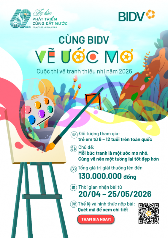 Cuộc thi tranh thiếu nhi “Cùng BIDV vẽ ước mơ” -0