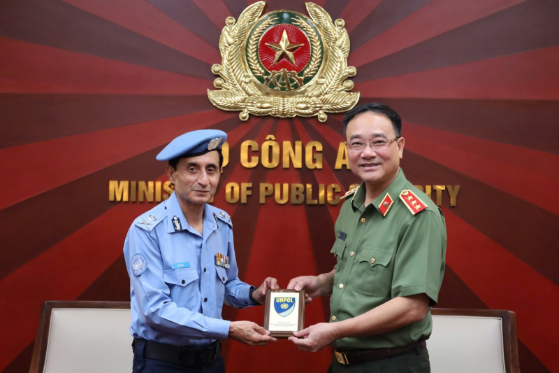 Thứ trưởng Phạm Thế Tùng tiếp Tư lệnh Cảnh sát Liên hợp quốc -1