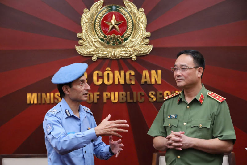 Thứ trưởng Phạm Thế Tùng tiếp Tư lệnh Cảnh sát Liên hợp quốc -2