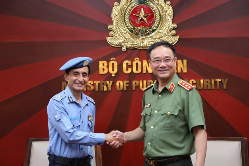 Thứ trưởng Phạm Thế Tùng tiếp Tư lệnh Cảnh sát Liên hợp quốc -3