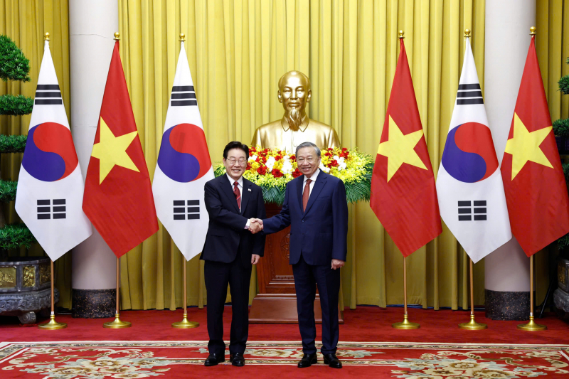 Tổng Bí thư, Chủ tịch nước Tô Lâm chủ trì lễ đón Tổng thống Hàn Quốc Lee Jae Myung  -7