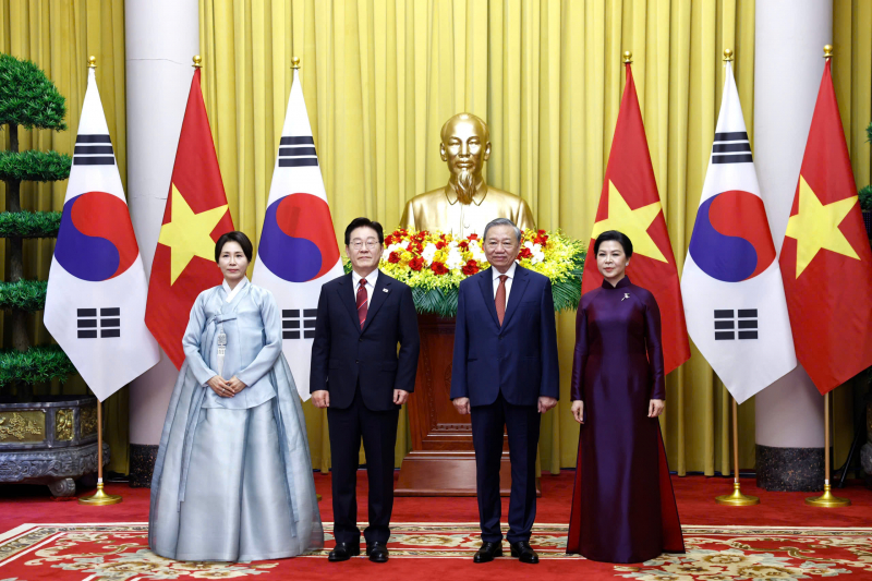 Tổng Bí thư, Chủ tịch nước Tô Lâm chủ trì lễ đón Tổng thống Hàn Quốc Lee Jae Myung  -6