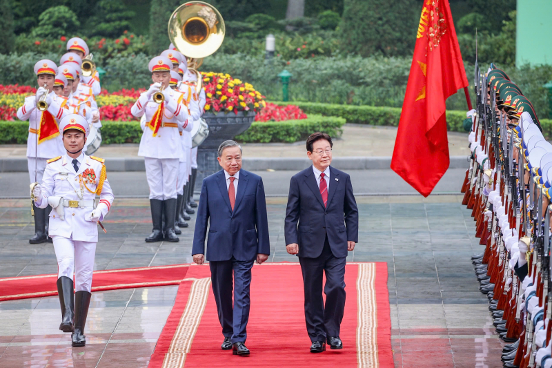 Tổng Bí thư, Chủ tịch nước Tô Lâm chủ trì lễ đón Tổng thống Hàn Quốc Lee Jae Myung  -8