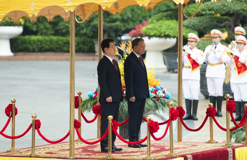 Tổng Bí thư, Chủ tịch nước Tô Lâm chủ trì lễ đón Tổng thống Hàn Quốc Lee Jae Myung  -3