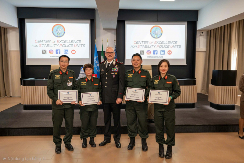 Sĩ quan Công an gìn giữ hoà bình Việt Nam ghi dấu ấn tại Italia -0