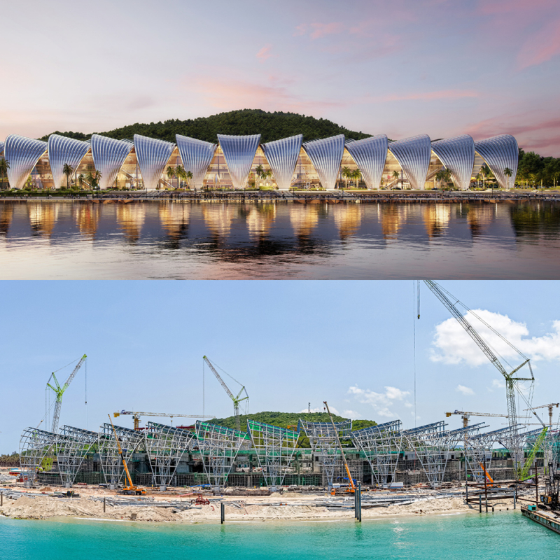 “Đại công trường” APEC tại Phú Quốc: Trung tâm hội nghị lợp mái, sân bay đã xong sân đỗ -0