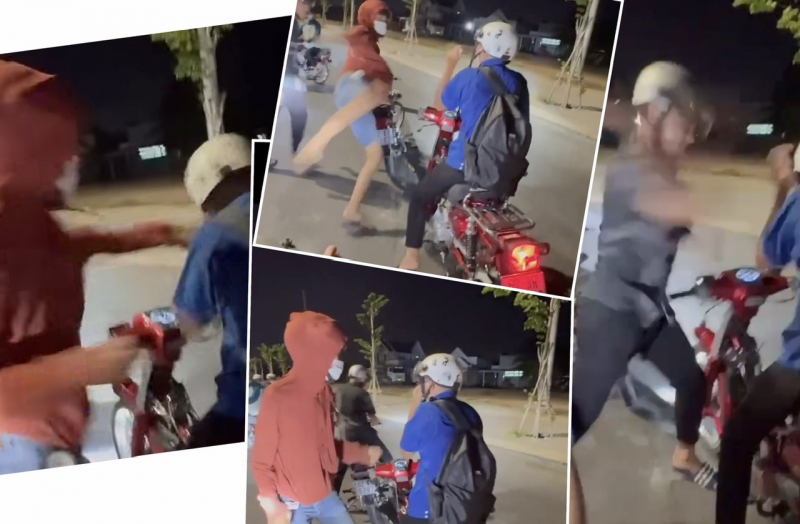 Nghĩ bị nẹt pô khiêu khích, 2 đối tượng chặn đường đánh nam sinh 16 tuổi -0