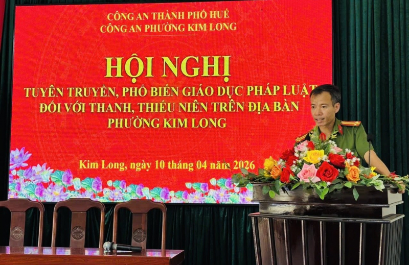 Công an cấp xã ở Huế sáng tạo, đổi mới cách thức tuyên truyền pháp luật đến thanh, thiếu niên -0