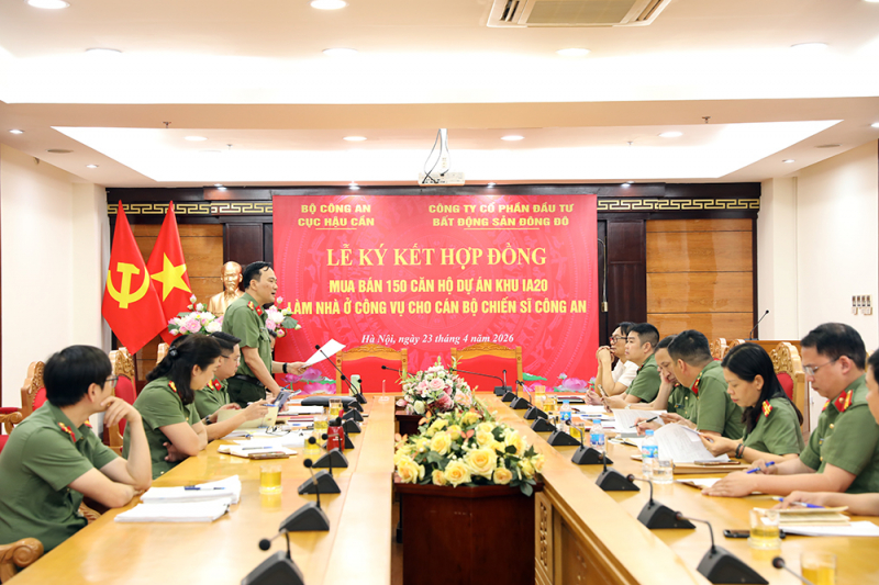 Cục Hậu cần ký kết hợp đồng mua 150 căn hộ phục vụ nhà ở công vụ trong Công an nhân dân  -0