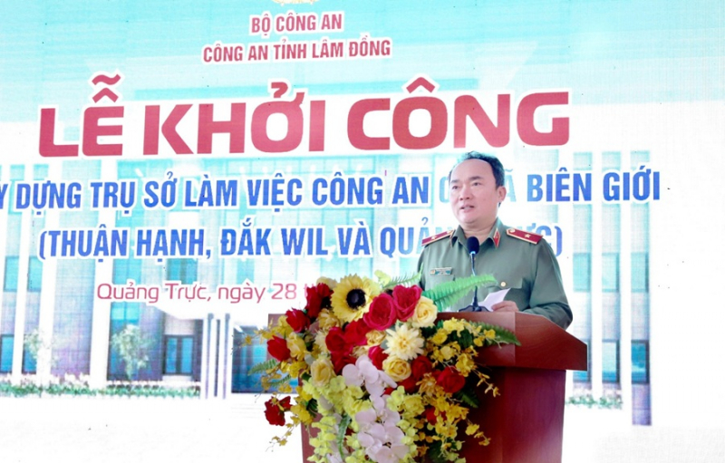 Khởi công xây dựng trụ sở Công an 3 xã biên giới tại Lâm Đồng -0
