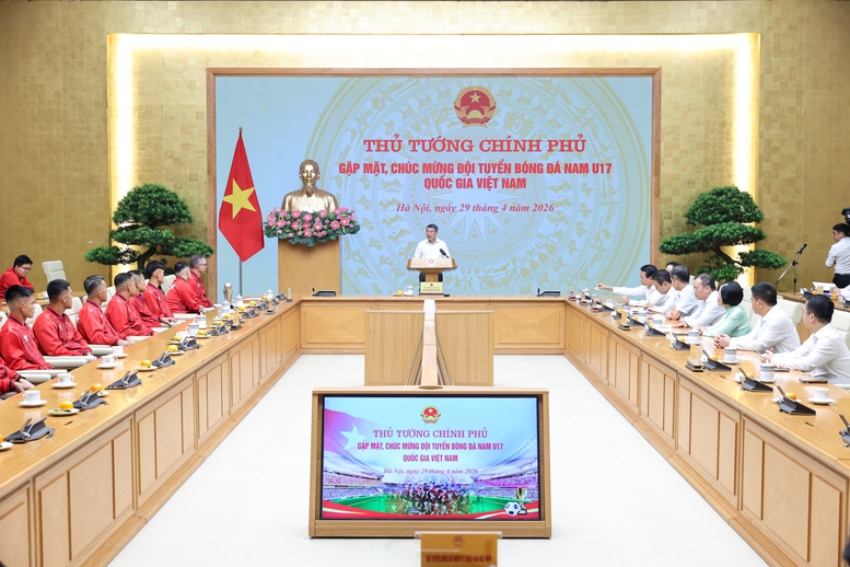 Thủ tướng Lê Minh Hưng gặp mặt, chúc mừng đội tuyển bóng đá nam U17 Việt Nam -0