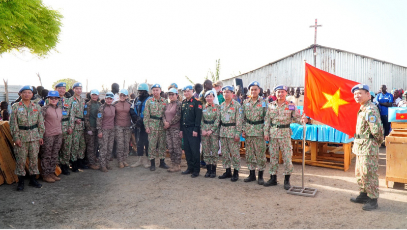 Lực lượng gìn giữ hòa bình Việt Nam tại Nam Sudan triển khai nhiều hoạt động ý nghĩa nhân dịp 30/4 và 1/5 -1