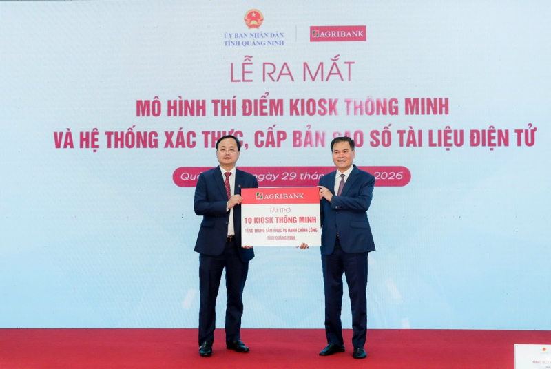 Agribank đồng hành cùng tỉnh Quảng Ninh triển khai mô hình Kiosk thông minh: Đưa hành chính số tới các đặc khu, hải đảo -0