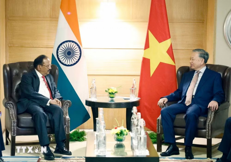 Tổng Bí thư, Chủ tịch nước Tô Lâm tiếp Cố vấn An ninh Quốc gia Ấn Độ Ajit Doval -1