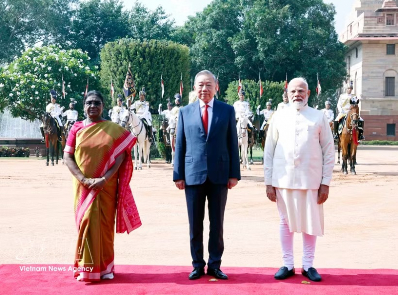Official welcome ceremony held for top Vietnamese leader in New Delhi -0