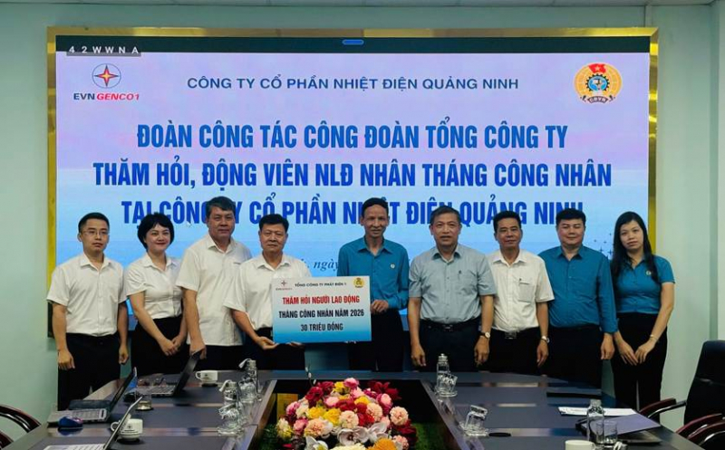Công đoàn EVNGENCO1 thăm hỏi, động viên người lao động Công ty cổ phần Nhiệt điện Quảng Ninh -0