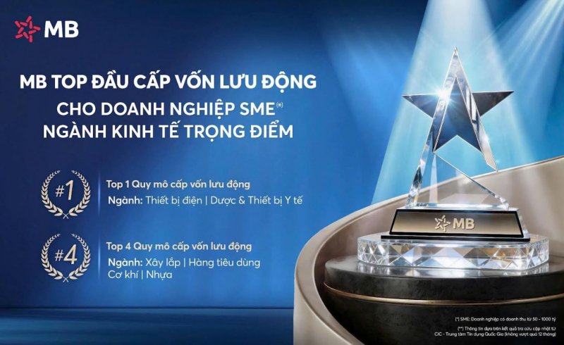 MB – Ngân hàng Top đầu cấp vốn lưu động cho doanh nghiệp SME thuộc ngành kinh tế trọng điểm -1